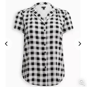 Torrid-Black and White Checkered Women's Top